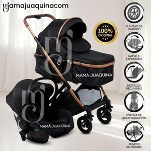 Coche Moisés Travel System «RONDA PRIME» con Porta bebé Black