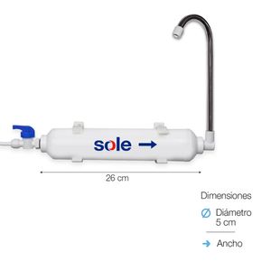 Purificador En Línea Sobre Lav Premium Sole FILSOL018C.