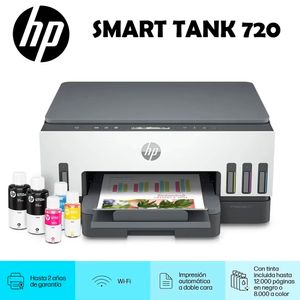 IMPRESORA MULTIFUNCIONAL HP 720 SMART TANK WIFI - DÚPLEX