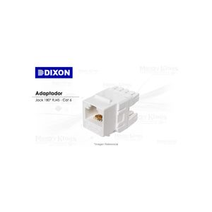 Adaptador Jack 180° RJ45 Cat 6 Dixon Blanco - Conexión Rápida y Segura para Redes Ethernet