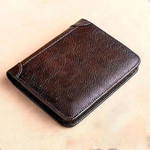 Billetera Clasica Para Hombre Cuero Genuino Con Rfid