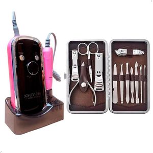 Pulidor De Uñas Eléctrico Portatil y Set de Manicura 12 Pzs