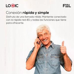 Celular Básico Logic F11L 4g Botón Sos Teclas Grandes Radio