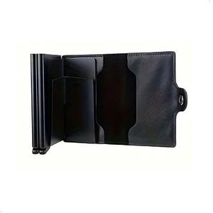 Billetera Cartera Doble Tarjetero Aleacion Aluminio Y Rfid