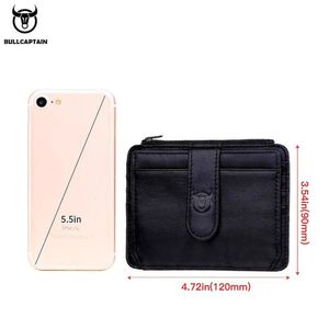 Billetera Tarjetero Bullcaptain Cuero Con Bloqueo Rfid Cuero