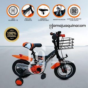 Bicicleta con Canasta Aro 16 «FLYING II» Orange