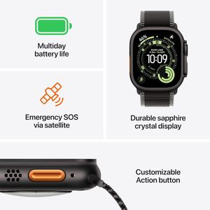 Apple Watch ULTRA 3 Natural Titanio (GPS + CELLULAR 49mm) + Trail Loop Azul S