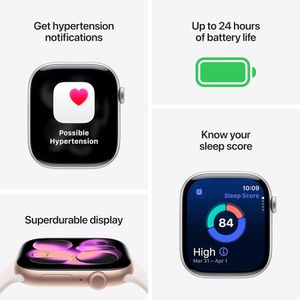 Apple Watch Series 11 Jet Black Aluminio (GPS 46mm) + Sport Band Black M-L