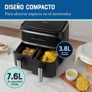 Freidora de Aire Dual 7.6 Litros Digital Oster CKSTAF7MCDDF