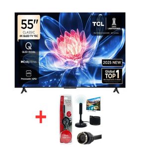 Televisor TCL 55 QLED Google TV 55T6C + Antena Digital