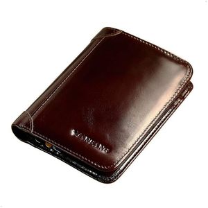 Billetera Manbang Cartera Clásico Billetera Cuero Genuino