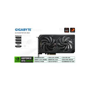 Tarjeta gráfica GIGABYTE GeForce RTX 5060 Ti 8GB OC - Rendimiento excepcional para gaming y diseño