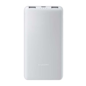 Batería externa Xiaomi 10000 mAh, carga rápida 22.5W, 2 USB y 1 Tipo C, diseño compacto, ligera, portátil y con protección contra sobrecargas, blanco
