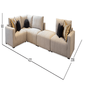 Sofá modular 5 piezas Dmuebles Adela - Beige