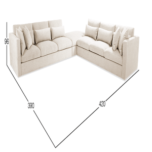 Sofá 6 piezas Dmuebles Magnum - Crema