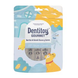 Barritas de Vacuno y Camote Dentitoy Gourmet Bolsa 6 unid Pack x 6