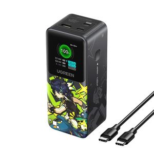 Power Bank Ugreen 20000mAh 130W 2C1A Genshin Impact Edition Negro PB721-35524GI