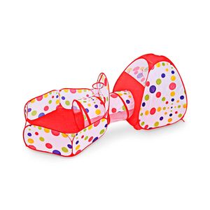 Carpa Circuito 3 en 1 con Túnel Rojo