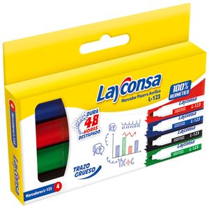 Marcador para Pizarra LAYCONSA 123 Estuche 4un