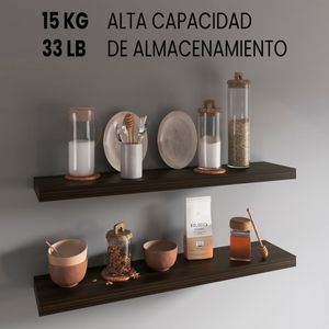 Repisa Flotante Wall 3.8 X 120 X 25 - Habano