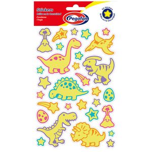 Stickers Brilla en la Oscuridad Dinos Kids PEGAFAN x1 unidad
