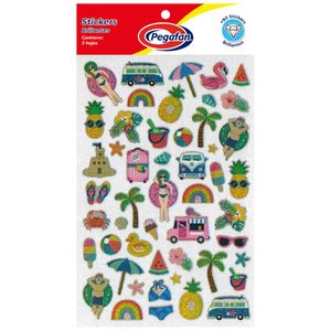 Stickers Brillantes Tropical PEGAFAN x1 unidad