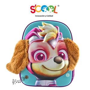 Pack Mochila + Lonchera + Cartuchera Scool Luces Y Sonido Paw Patrol Sky