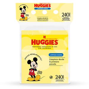 Toallitas Húmedas HUGGIES Limpieza Diaria 3x80un Paquete 240un
