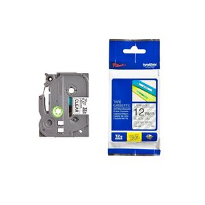 Tze-131 (12mm x 8 mts) Negra sobre Transparente