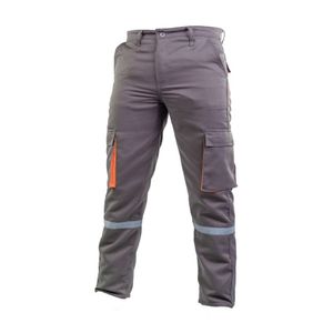 Pantalón Drill Tec Plomo Naranja Multibolsillo T-XL Werken