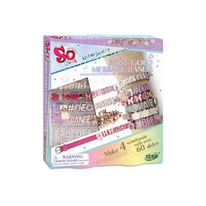 Set De Pulseras So Beads Rose Gold Message Bands