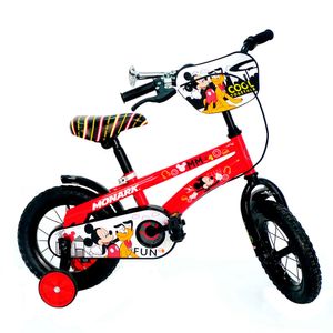 Bicicleta Monark Para Niño Mkp Aro 12 Mickey Fun Rojo