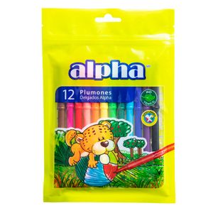 Plumón Delgado #45 ALPHA Doypack 12un