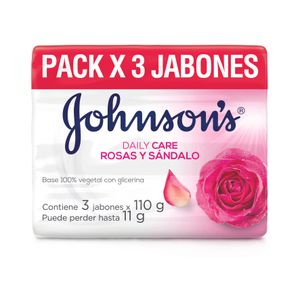 Jabón JOHNSON'S Rosas y Sándalo Paquete 3un x 110g