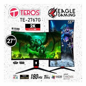 Monitor Teros TE-2767G 27 Curvo 165hz 2560x1440 QHD HDR Pivot