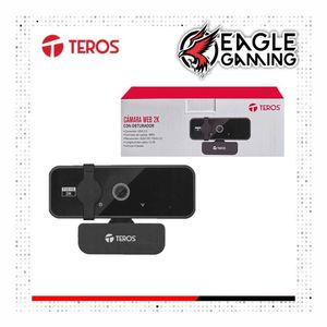 CAMARA WEB TEROS TE-9072 RESOLUCIÓN 2K MICROFONO INCORPORADOCONEXION USB 20TRIPODE