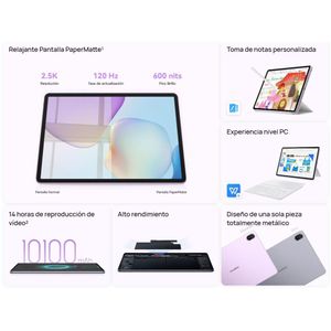 HUAWEI MatePad 11.5 2025 PaperMatte 8GB+256GB Morado + Teclado, lápiz y mouse