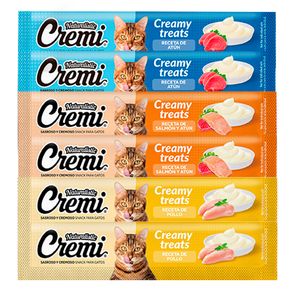 Snack para Gatos Naturalistic Cremi Surtido 60gr x 6und
