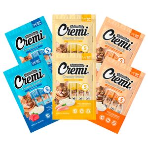 Snack para Gatos Naturalistic Cremi Surtido 60gr x 6und