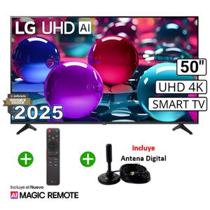 Televisor Lg 50" Ultra HD 4K AI ThinQ 50UA7300 Modelo 2025 + Control Magic + Antena Digital