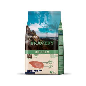 Alimento para Perros Raza Pequeña Puppy Bravery Pollo 2Kg