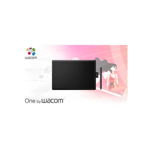 Tableta Wacom One pequeña, diseño portátil, ideal para dibujo y edición gráfica, color negro