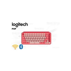 Teclado Logitech Pop Keys Coral Bluetooth - Compacto y Colorido, Ideal para Escritorio Moderno