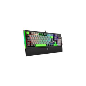 Teclado Gaming Antryx MK Zigra Evo SW, retroiluminación RGB, interruptores mecánicos azules, ergonó
