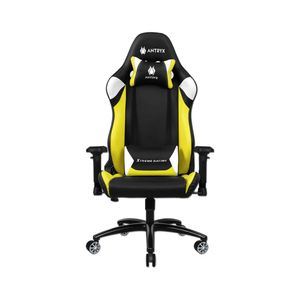 Silla Gaming ANTRYX Daytona X Amarilla, ergonómica, con soporte lumbar y reposabrazos ajustable