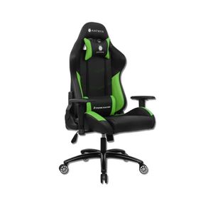 Silla gaming Antryx Challenger verde ergonómica con soporte lumbar y diseño moderno