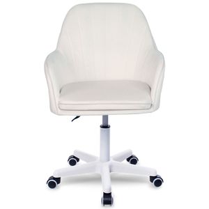 Silla Giratoria de Escritorio Oficina Buckingham Soft Blanca