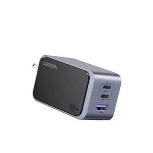Cargador Ugreen 3 Puertos De Carga Rápida 65w Usb A + 2 Usb C (gris)