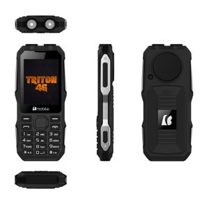 Teléfono Celular Bmobile TRITON 4G Resistente Doble Linterna Radio FM - Negro