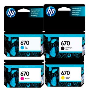 Cartucho de Tinta HP 670 Negro Original (CZ113AL)